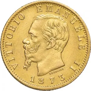 Vittorio Emanuele II di Savoia 1861 1878 Regno d'Italia 20 lire