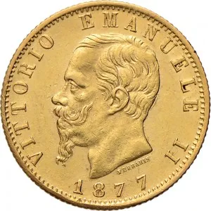 Vittorio Emanuele II di Savoia 1861 1878 Regno d'Italia 20 lire
