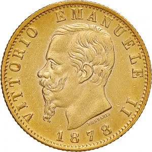 Vittorio Emanuele II di Savoia 1861 1878 Regno d'Italia 20 lire