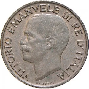 Vittorio Emanuele III di Savoia 1900 1936 Re Regno d'Italia 5 centesimi 1919 1937 Spiga 2 tipo 19,5 mm 3,202 3,298 g dritto